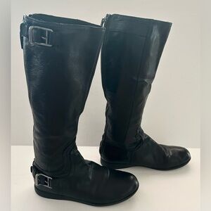 Nine West Newsflash Leather Knee High Flat Boots